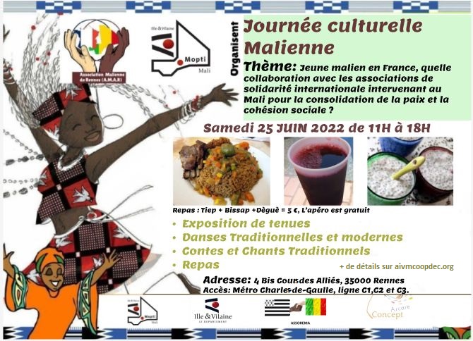 Affiche Journée culturelle malienne 25 juin